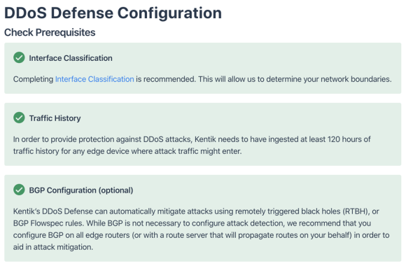 DDoS Defense Configuration