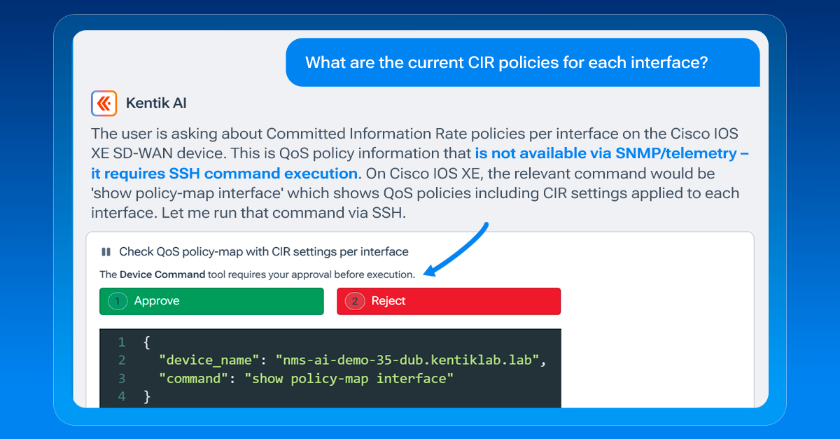 Closing the Detection-to-Diagnosis Gap: AI Advisor now supports On-Demand Connectivity, Config Context, and Device Diagnostics