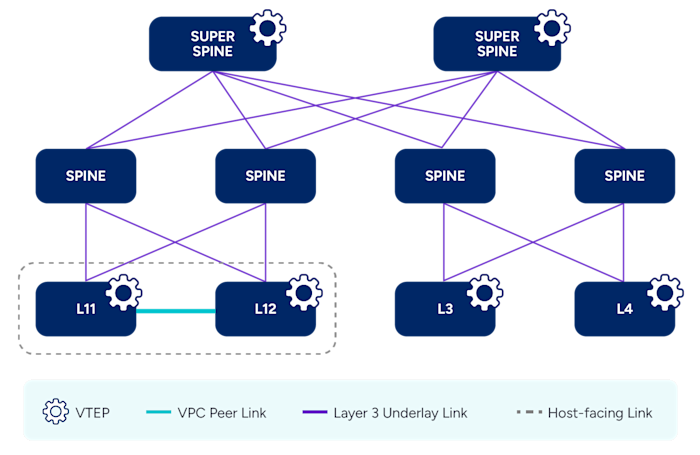 VXLAN spine leaf
