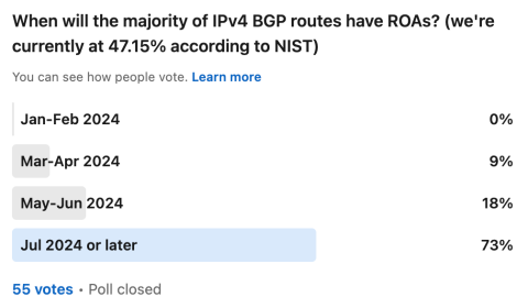Results of LinkedIn poll on BGP routes