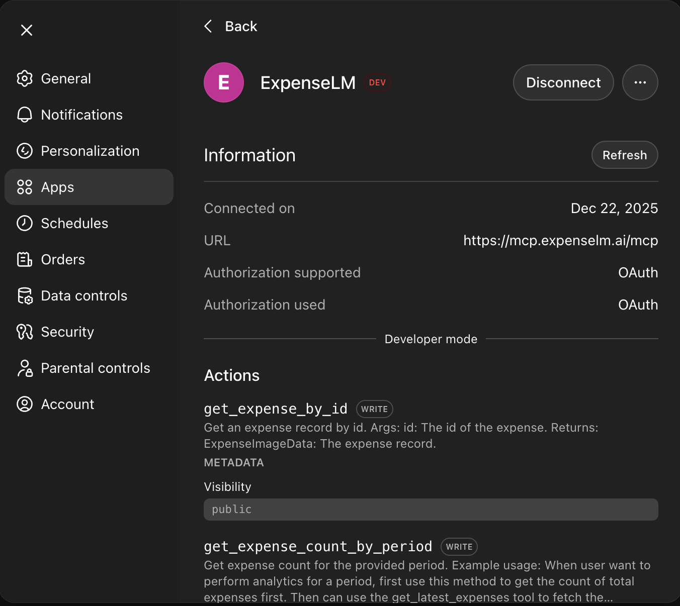 ChatGPT expenselm apps