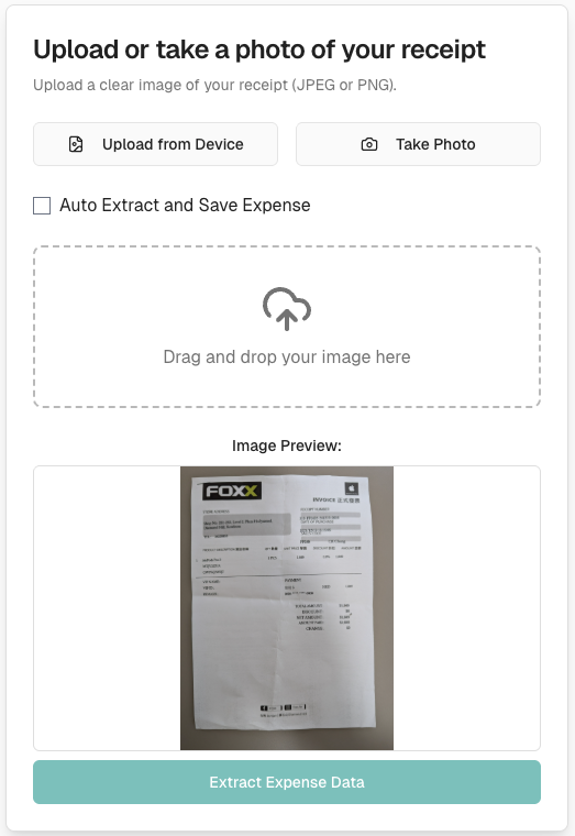 Extract Expense Image