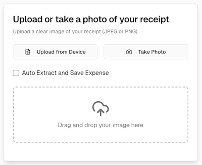 Upload expense to ExpenseLM