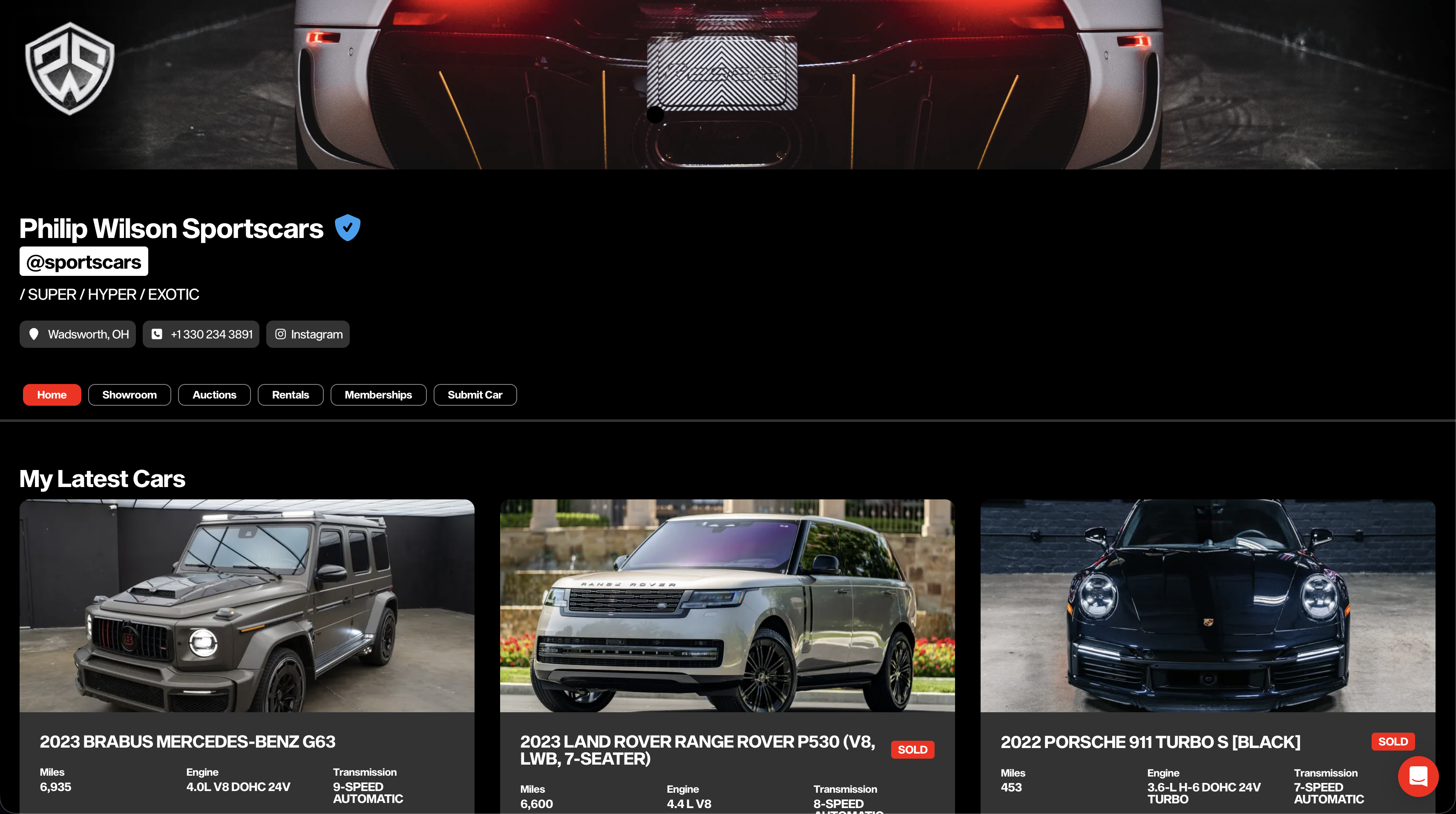 Personal Brand Showroom Interface