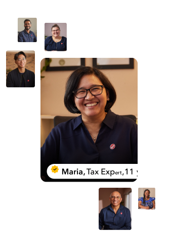 A collage of six TurboTax experts. Main image of Maria, a tax expert of 11 years.