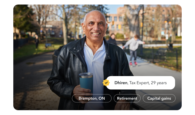 Dhiren, a tax expert of 29 years, is smiling warmly in a park in Brampton.