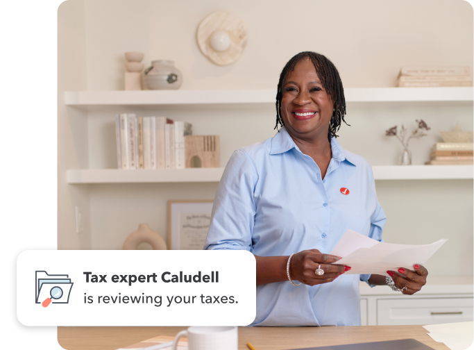 Expert is reviewing your taxes-desktop