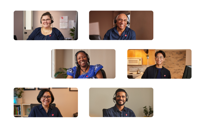 Collage of TurboTax experts Taren, Dhiren, Edith, Fil, Maria, and Libin