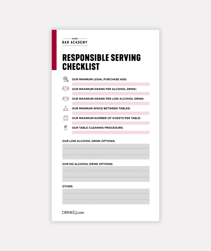Responsible Serving Checklist Preview