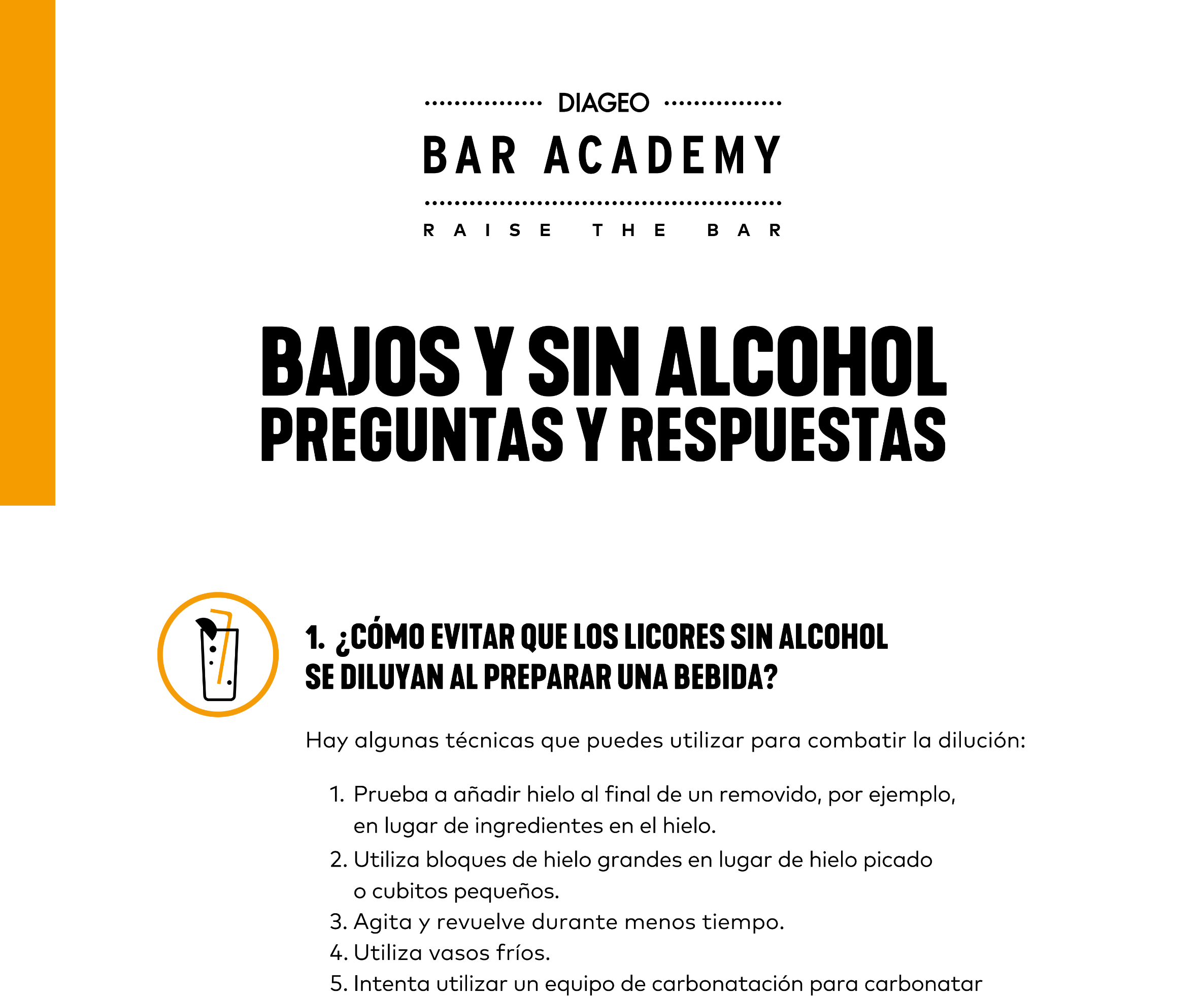 Preguntas y respuestas sobre bebidas bajas y sin alcohol