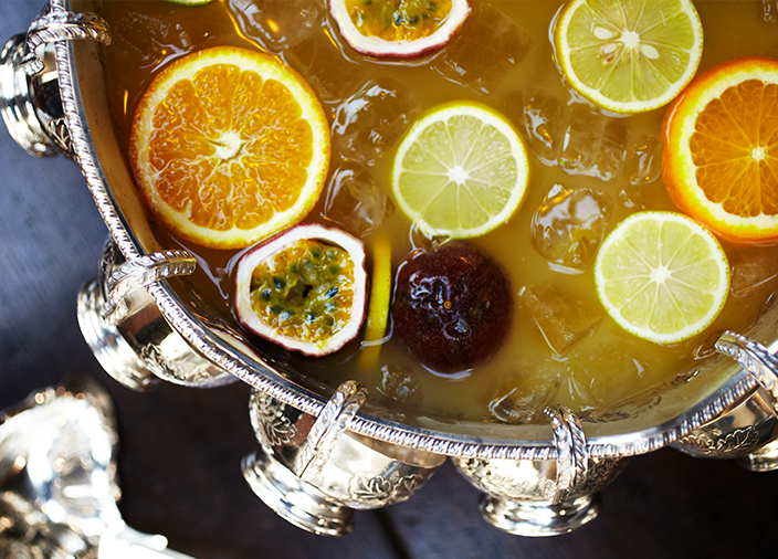 Punch bowl overhead shot