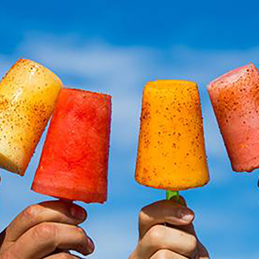 Frozen cocktails on popsicle sticks