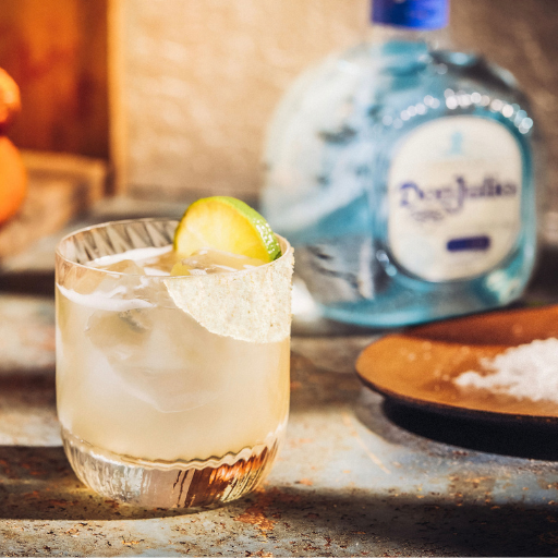Tequila shots with lime classic serve