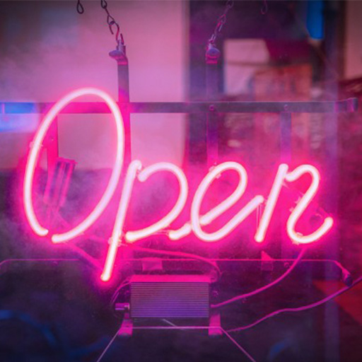  Open sign