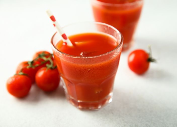Bloody Mary Cocktail with Cherry Tomatoes