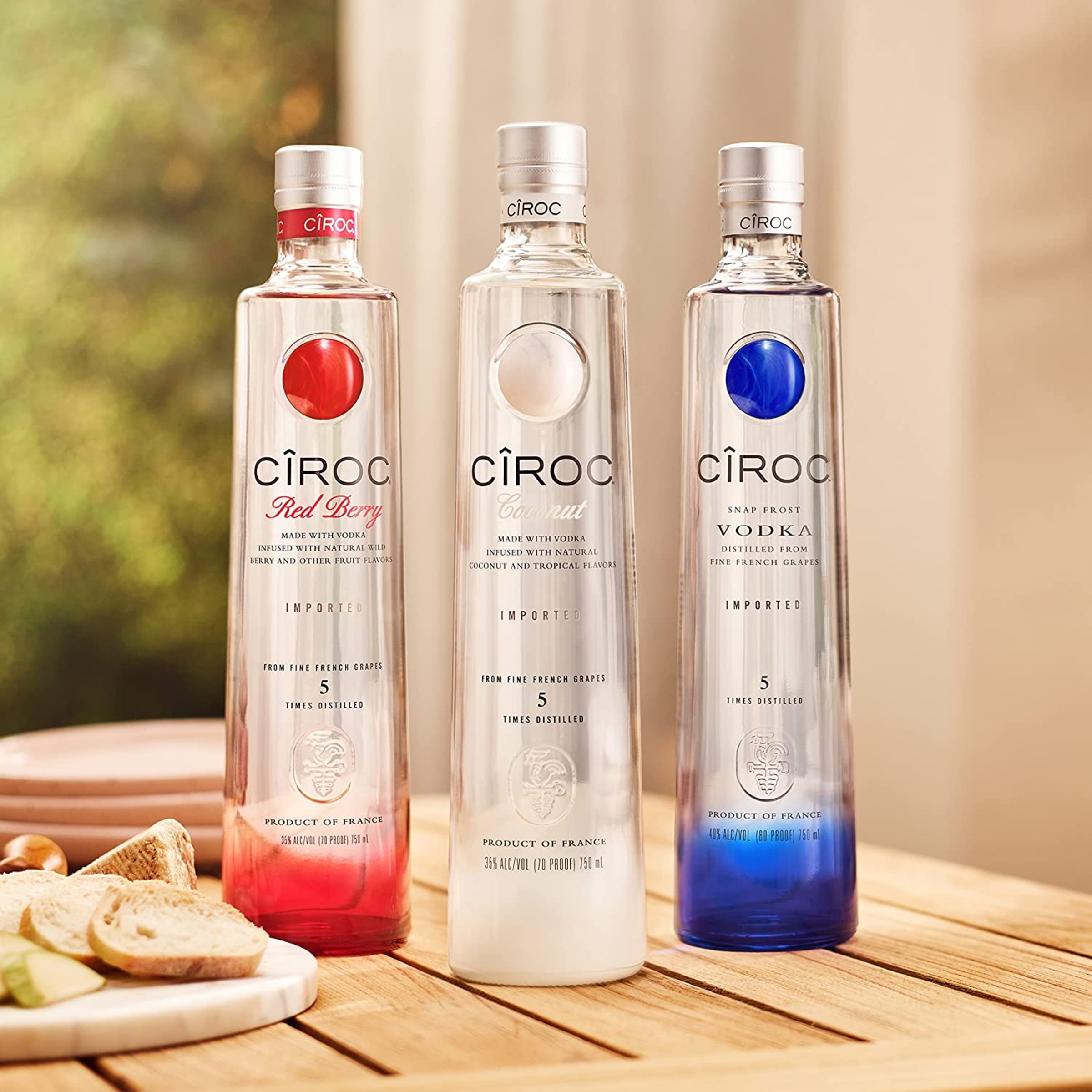 CÎROC Original, Berry and Coconut Bottles