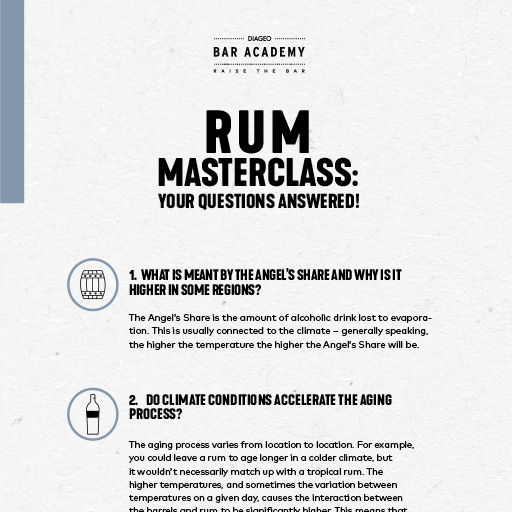 Masterclass de ron y preguntas frecuentes