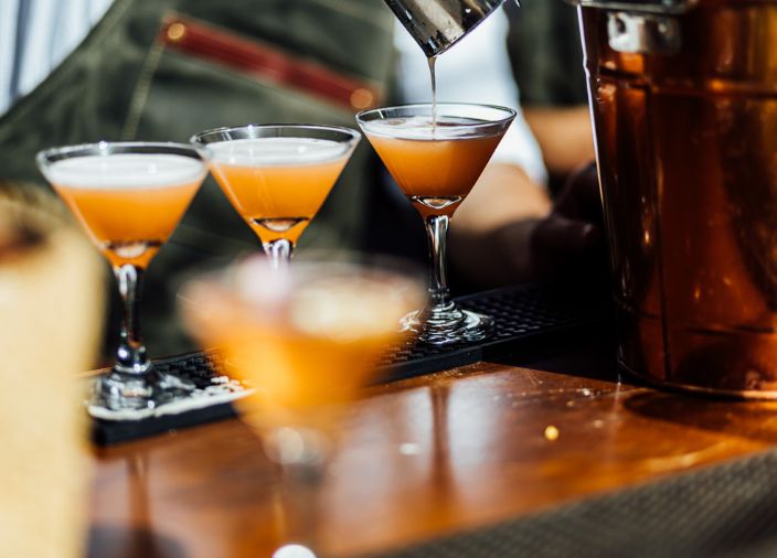 Manhattan cocktails.