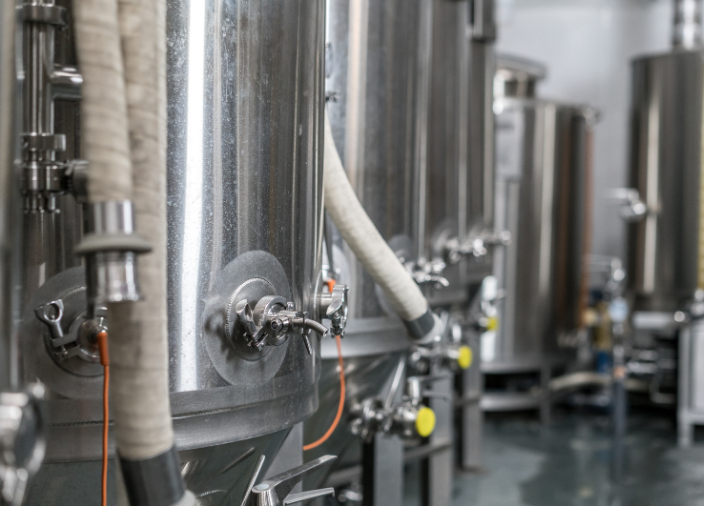 Tank in a beer distillery / brewery