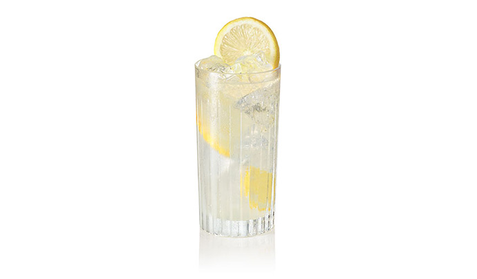 Pistachio collins cocktail