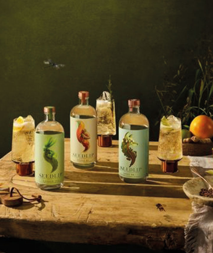 a selection of Seedlip drinks