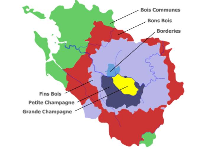 Karte der Region Charente 