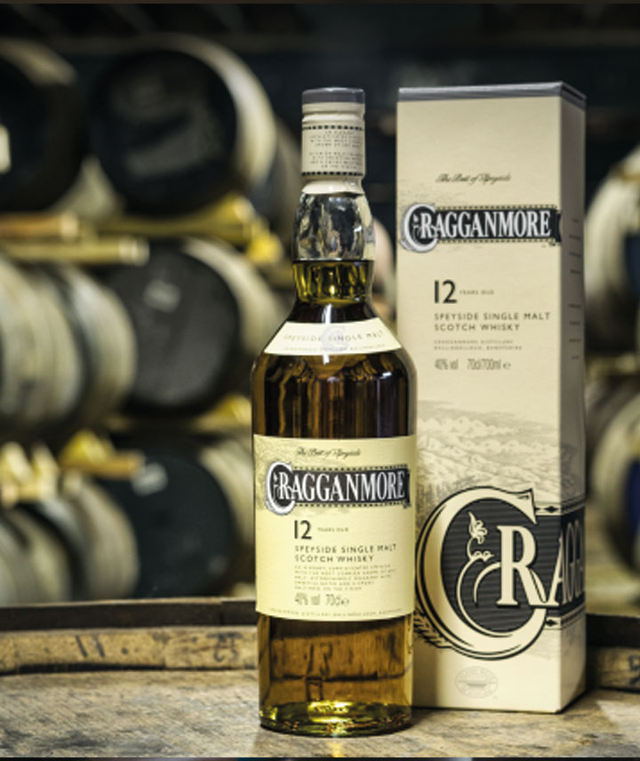 a bottle of Cragganmore whisky
