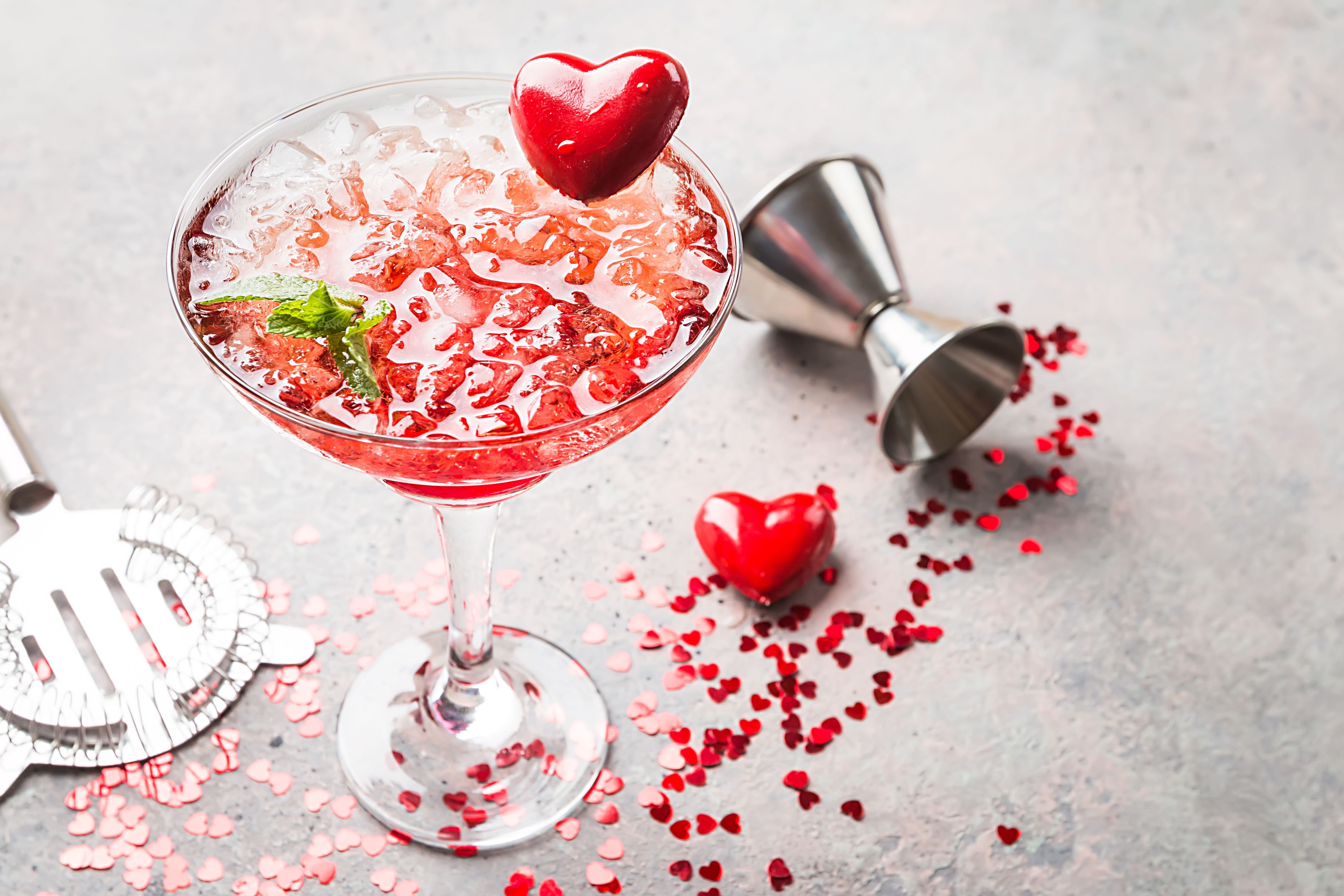 Cóctel inspirado en el Día de San Valentín