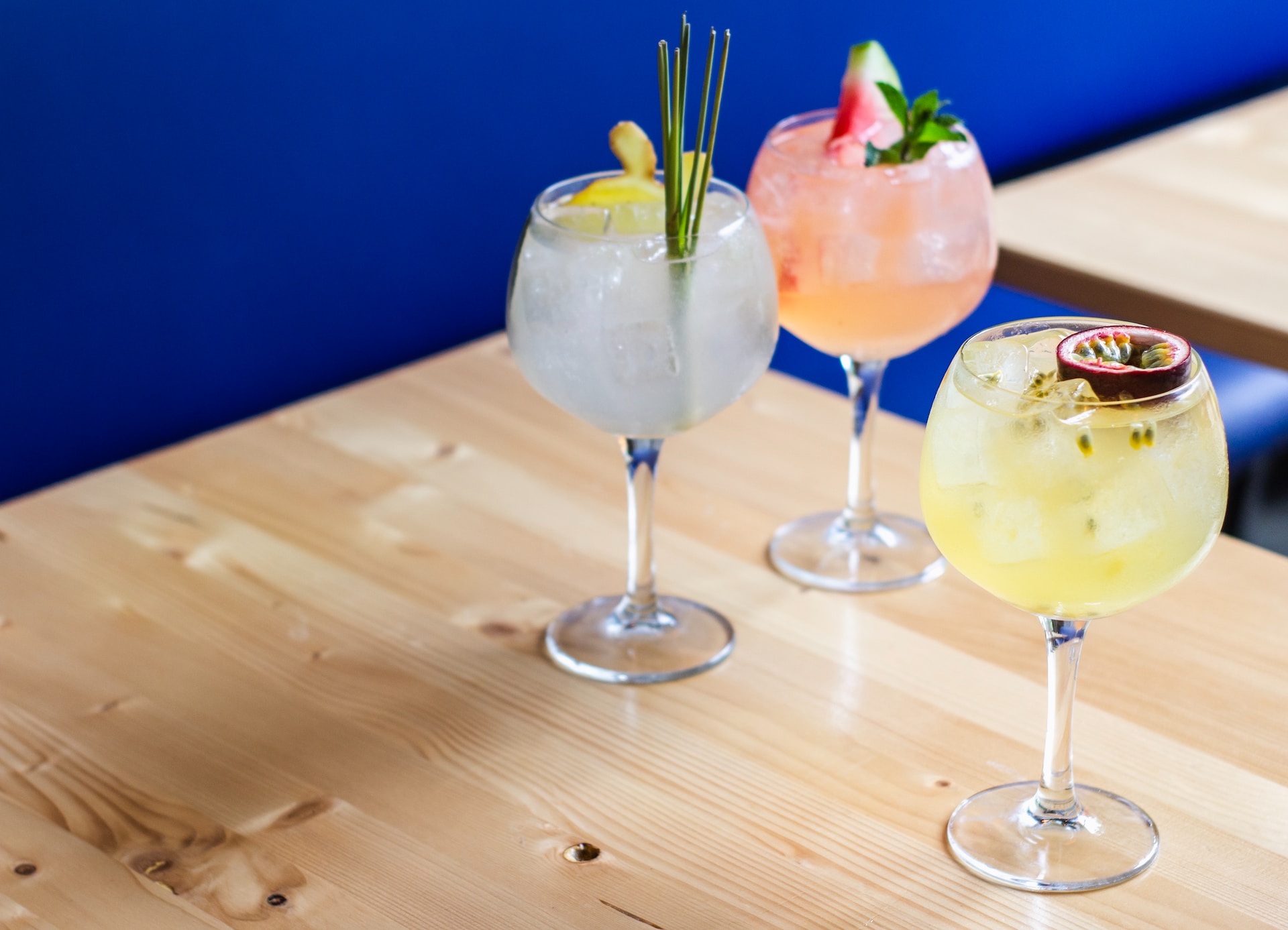 Selection of cocktails.