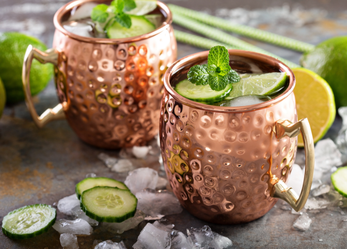 Imagem de dois Moscow Mules