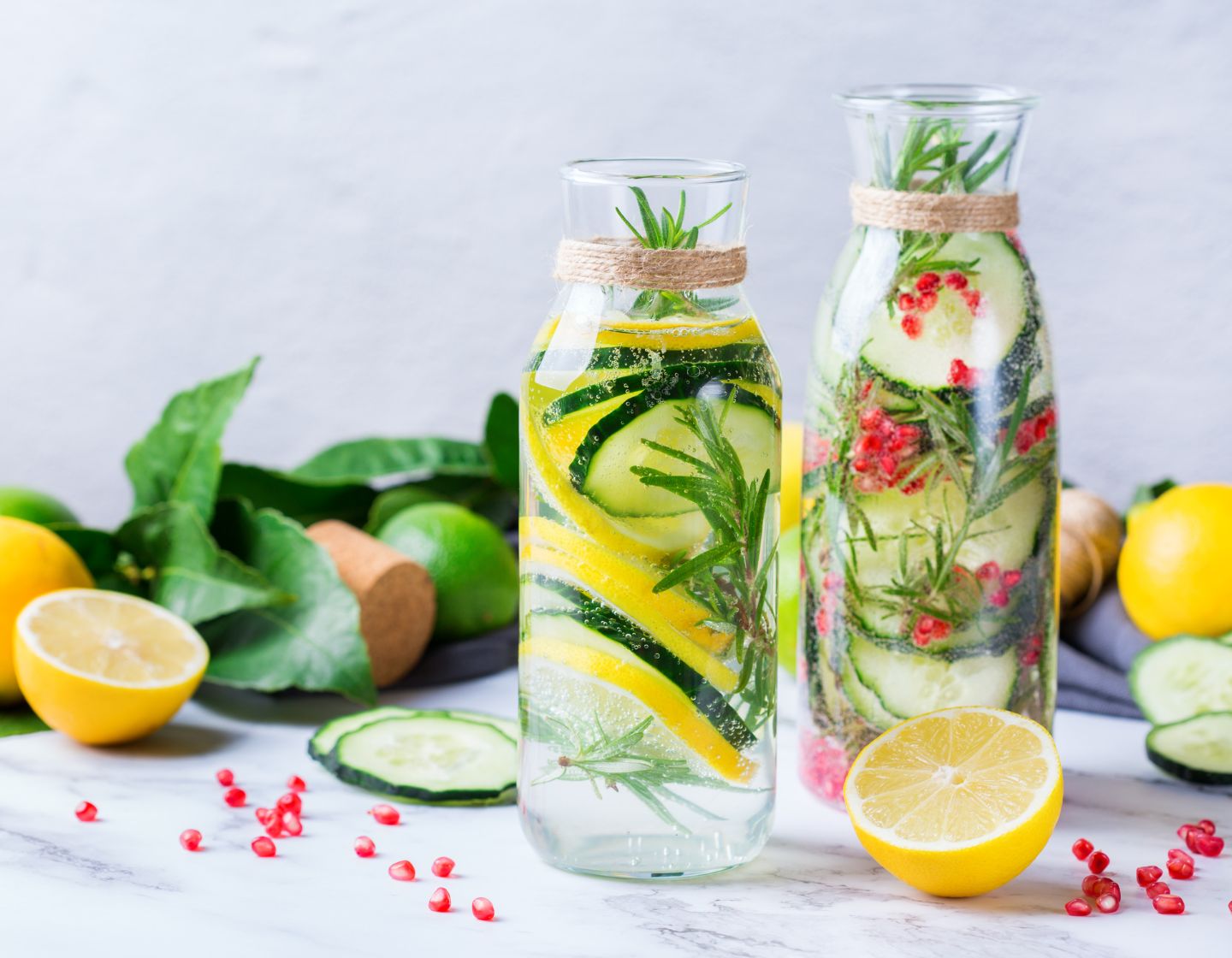 Copo Highball preenchido com coquetel e gelo, com limão inteiro ao lado. 