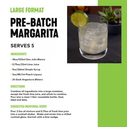 Pre-Batched Cocktail Recipe Card
