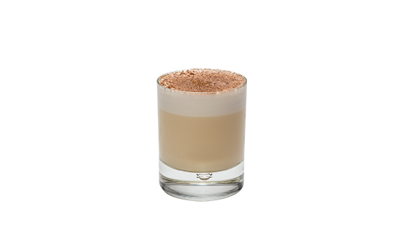 Tom and Jerry cocktail in a rock glass 