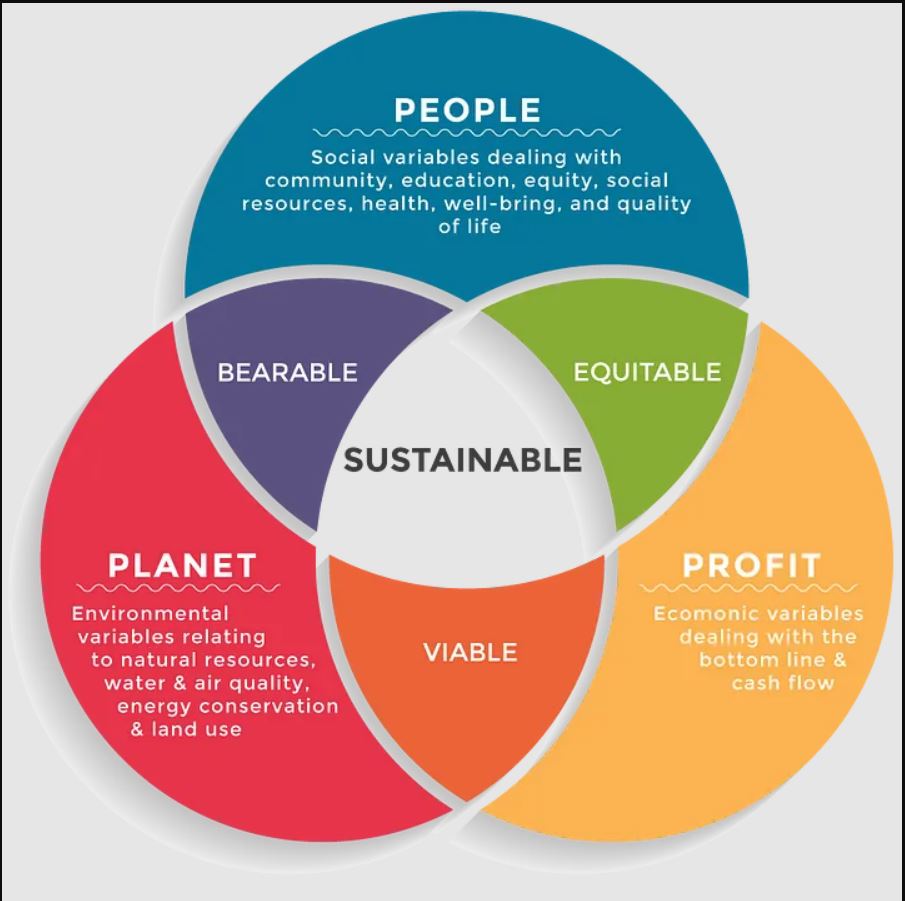 Ven diagram from DBA sustainability module.