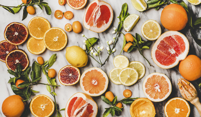 Imagem de algumas frutas cítricas