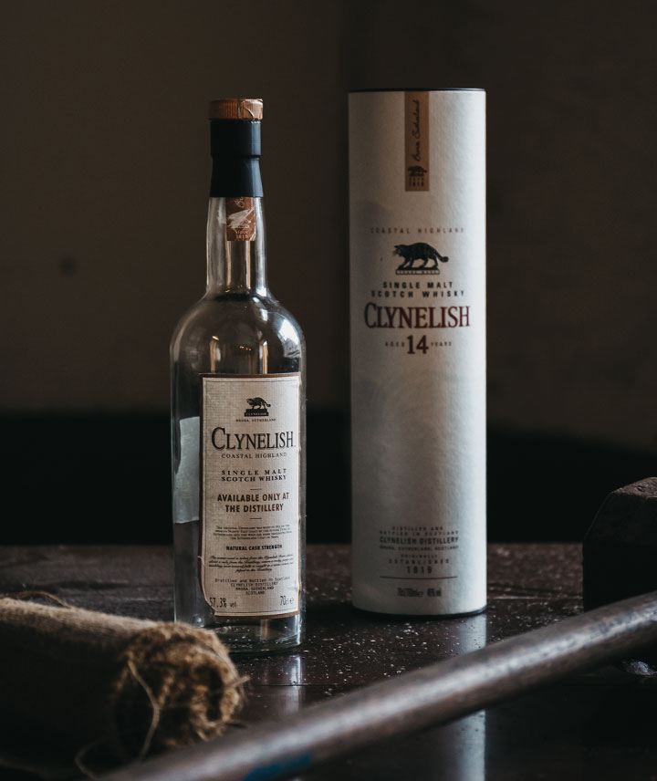 empty bottle of Cynelish