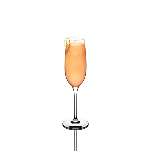 Pink Champagne in a Flute Glass 