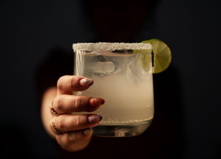  Margarita with salty rim