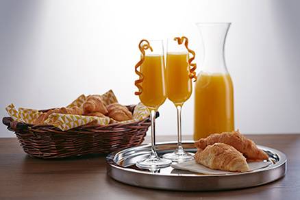 Champagne Mimosas and breakfast