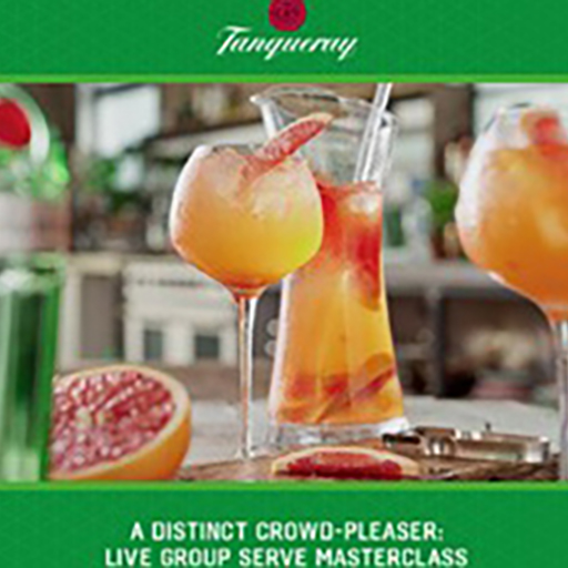 Tanqueray Cocktails on a title card