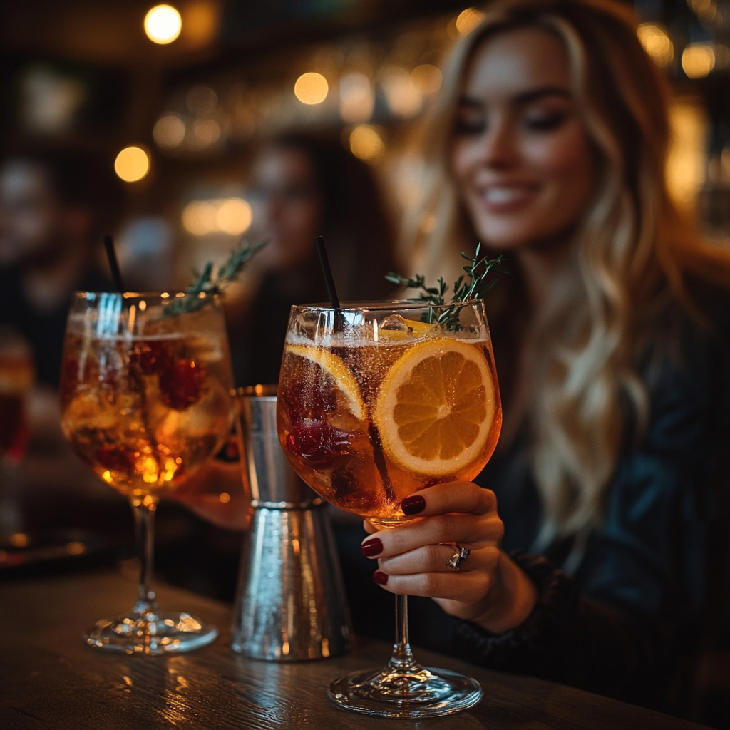 Mujeres brindando