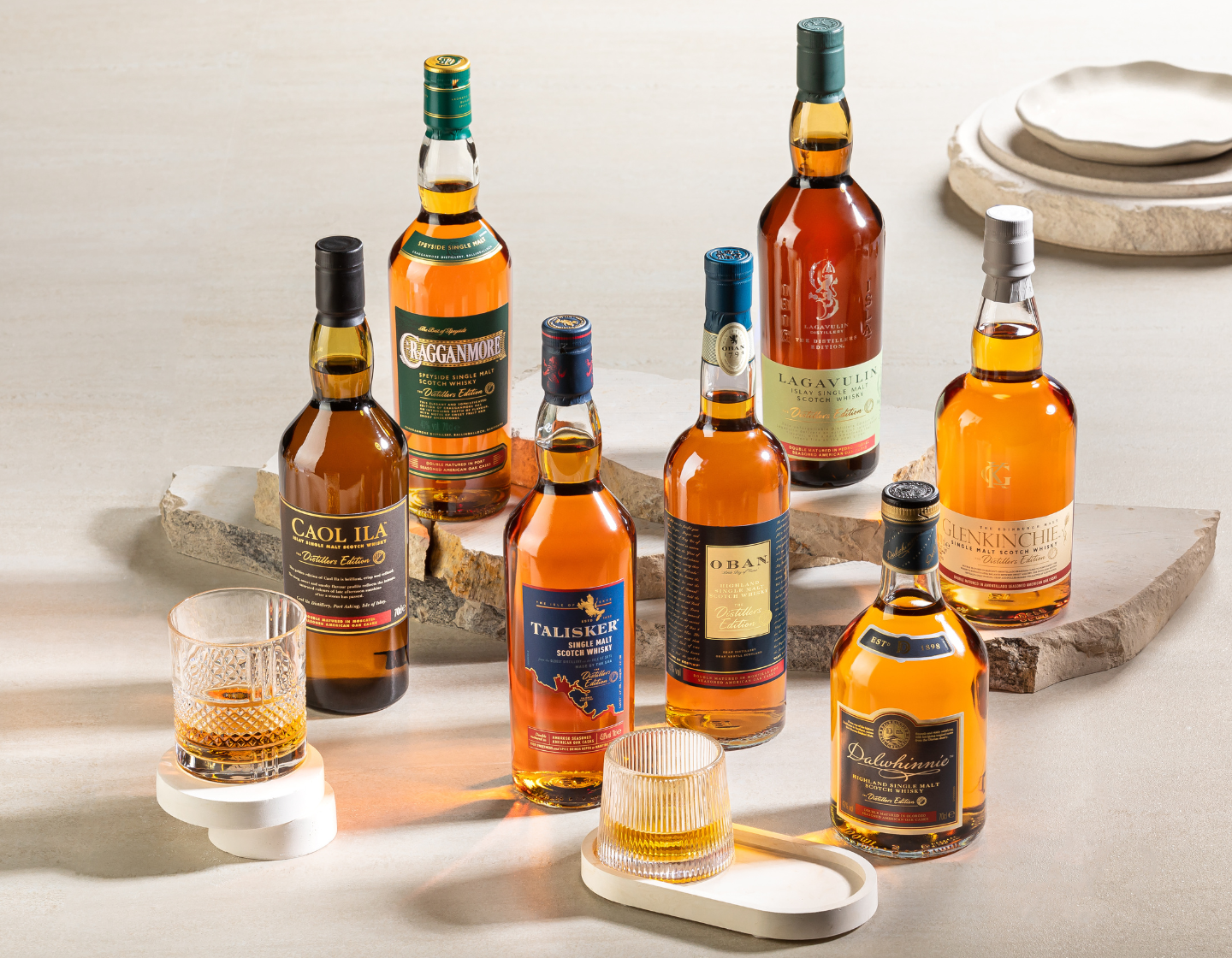 Varias botellas de whisky Single Malts