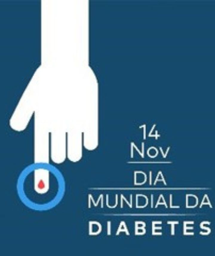 Arte mostrando o dia mundial da Diabetes