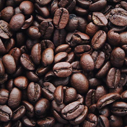Granos de café dispersos