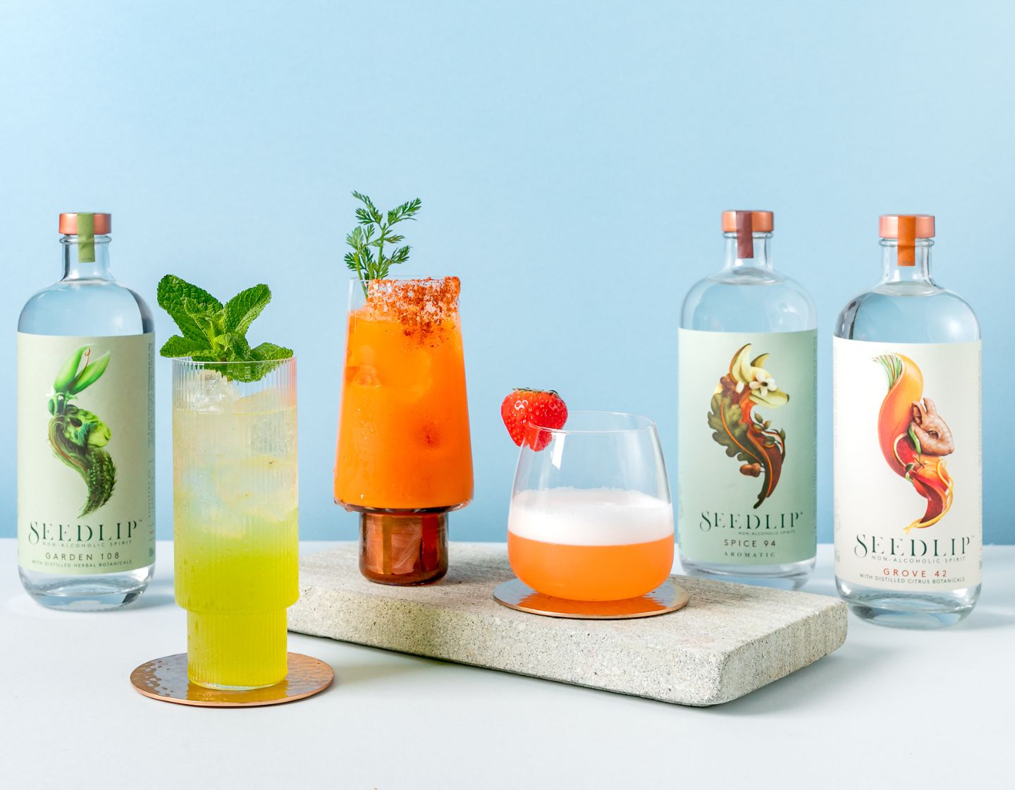 Gama Seedlip con tres servicios 
