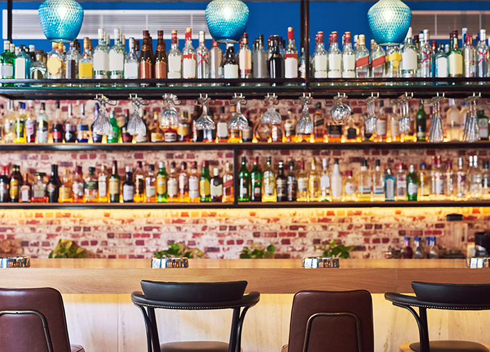   Image of a stocked backbar