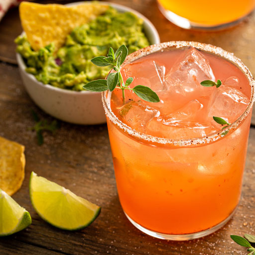 Margarita with guacamole 