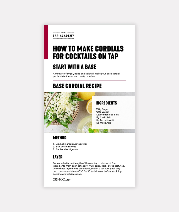 Easy Cordials for Cocktails on Tap Guide Preview
