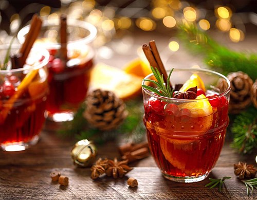 Cóctel Bramble festivo 