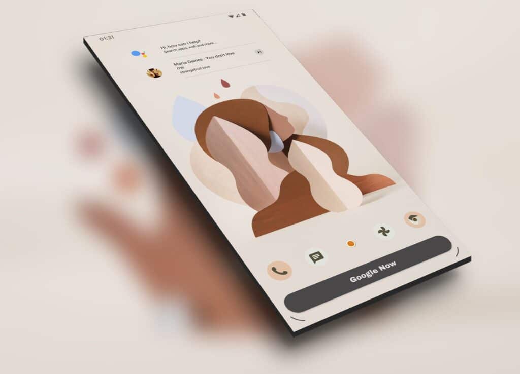 android 12 homescreen ui